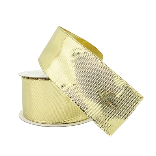 12 Pack: 1.5" x 3yd. Metallic Wired Ribbon by Celebrate It®